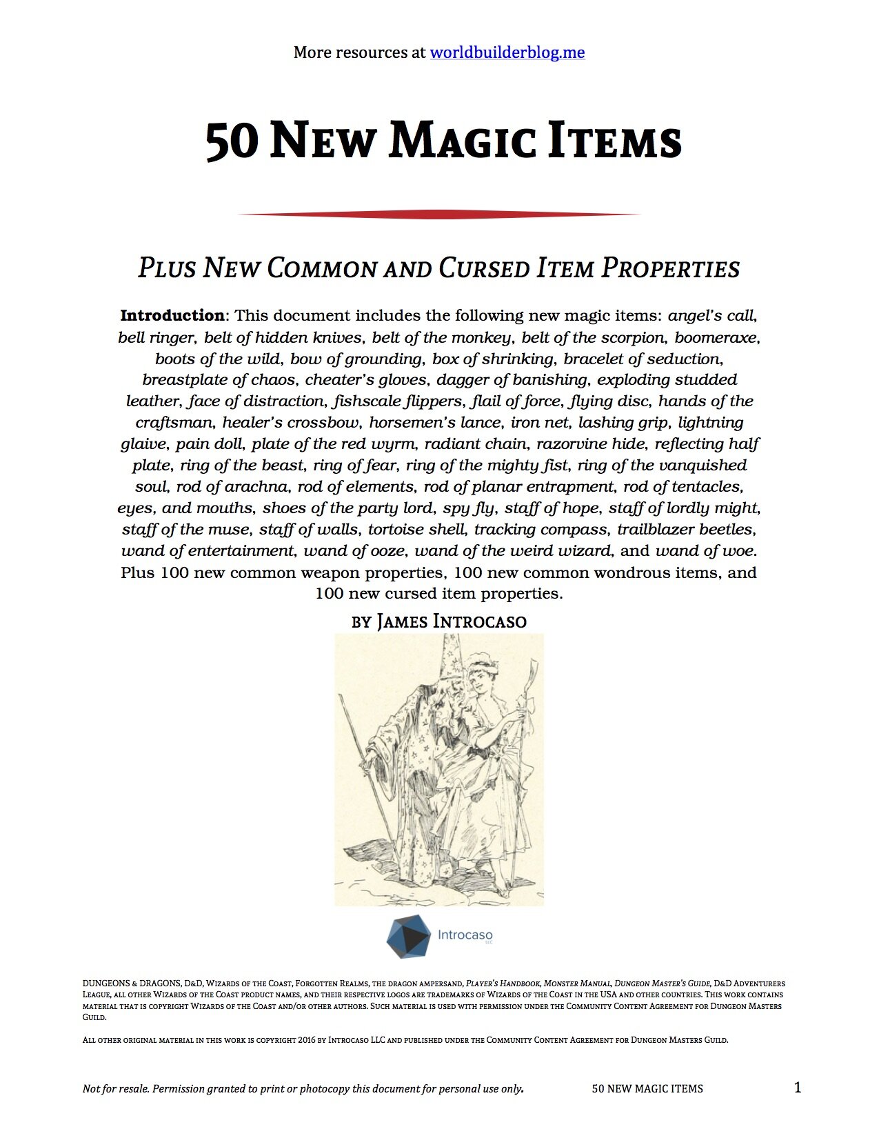 50NewMagicItems_Introcaso_20160218_Cover