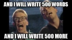write-500-words A meme of the Proclaimers from the