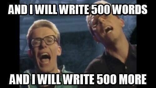 write-500-words A meme of the Proclaimers from the